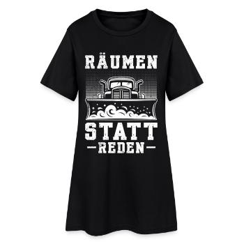 Déneigement CLAIRIÈRE AU LIEU DE PARLER Amusant - Robe T-shirt Femme - noir - Devant