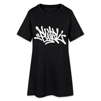 Tags : Spray pour graffiti, art urbain - Robe T-shirt Femme - noir - Devant