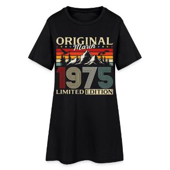 51. Geburtstag Geschenk Mann Vintage März 1975 - Frauen T-Shirt-Kleid - Schwarz - Vorne