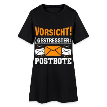 Le facteur MÉFIEZ-VOUS DU FACTEUR STRESSÉ Drôle - Robe T-shirt Femme - noir - Devant