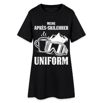 Skier MON UNIFORME D’INSTRUCTEUR APRÈS SKI DRÔLE - Robe T-shirt Femme - noir - Devant