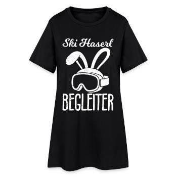 Après APRES-SKI BUNNY AIDANT DRÔLE - Robe T-shirt Femme - noir - Devant