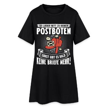 Le facteur A INTÉRÊT À ÊTRE NET POUR VOTRE FACTEUR - Robe T-shirt Femme - noir - Devant
