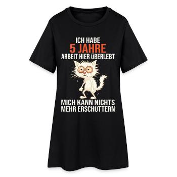 5 Year Company Anniversary Service Anniversary Work - Women’s T-Shirt Dress - black - Front