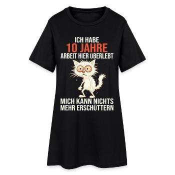 10 Year Company Anniversary Service Anniversary Work - Women’s T-Shirt Dress - black - Front