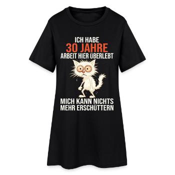 30 Jähriges Firmenjubiläum Dienstjubiläum Arbeit - Frauen T-Shirt-Kleid - Schwarz - Vorne