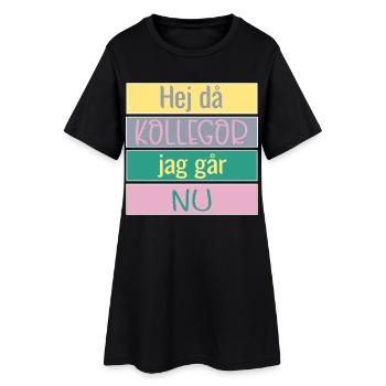 Au revoir collègues - Au revoir - Robe T-shirt Femme - noir - Devant