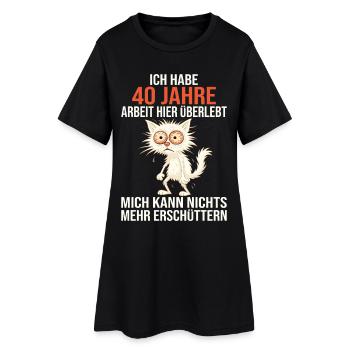 Service anniversaire du 40e Anniversaire de la Compagnie Travaux - Robe T-shirt Femme - noir - Devant