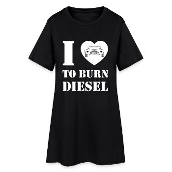 I love diesel combustion - Women’s T-Shirt Dress - black - Front