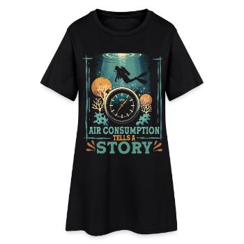 La consommation d’air de plongée récréative pour plongeurs raconte une histoire - Robe T-shirt Femme - noir - Devant