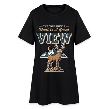 Camping Nature Humour Only Hunt Great View Cerf - Robe T-shirt Femme - noir - Devant