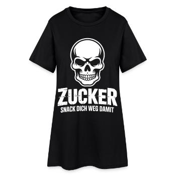 Conception de Snack Crâne de sucre - Robe T-shirt Femme - noir - Devant