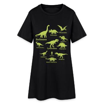 T-shirt dinosaure pour fans de dinosaures - Robe T-shirt Femme - noir - Devant