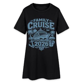 Croisière en famille 2026 - Robe T-shirt Femme - noir - Devant