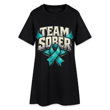 Équipe de détoxification pour les personnes dépendantes du sevrage Sobre - Robe T-shirt Femme - noir - Devant