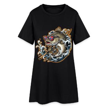 Fishing Norway Fishing Trip - Women’s T-Shirt Dress - black - Front