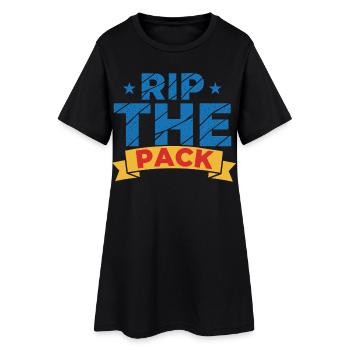 Rip The Pack Sammelkarten-Sammler-Boosterpaket - Frauen T-Shirt-Kleid - Schwarz - Vorne