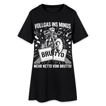 À fond dans le squelette rouge de moto - Robe T-shirt Femme - noir - Devant