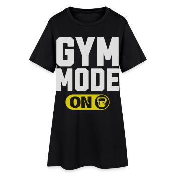 Gym Mode On Graphic - Women’s T-Shirt Dress - black - Front