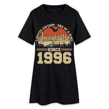 1996 Vintage Jahrgang Geburtstag Retro Geschenk - Frauen T-Shirt-Kleid - Schwarz - Vorne