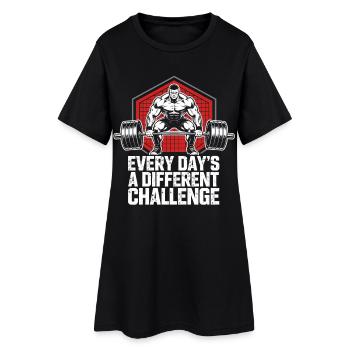 Weightlifters, bodybuilders, weight training, fitness - Women’s T-Shirt Dress - black - Front