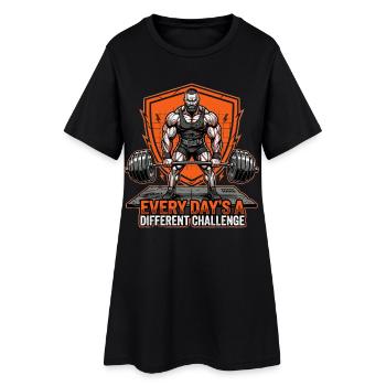 Weightlifters, bodybuilders, weight training, fitness - Women’s T-Shirt Dress - black - Front