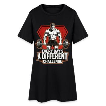 Weightlifters, bodybuilders, weight training, fitness - Women’s T-Shirt Dress - black - Front
