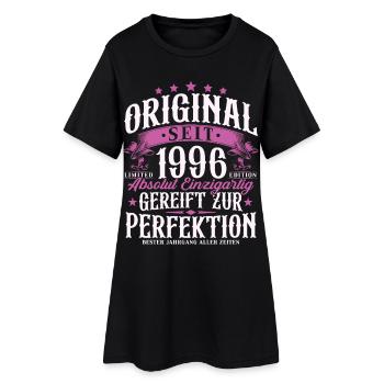 Original 1996 Jahrgang Retro Geburtstag Geschenk - Frauen T-Shirt-Kleid - Schwarz - Vorne