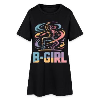 B-Girl Breakdance Streetstyle Retro Design - Women’s T-Shirt Dress - black - Front