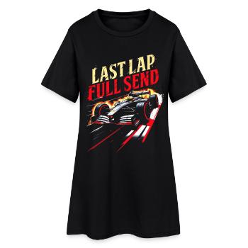Dernier tour de Car Racing Motorsport à fond - Robe T-shirt Femme - noir - Devant