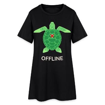 Mode hors ligne Tortue - Robe T-shirt Femme - noir - Devant