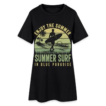 Profitez des vagues d’été dans Blue Paradise - Robe T-shirt Femme - noir - Devant