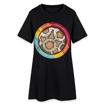 Handball vintage - Robe T-shirt Femme - noir - Devant