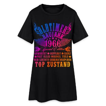 60th Birthday Man Woman 60 Years Decoration 1966 Gift - Women’s T-Shirt Dress - black - Front