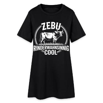 Zebu Mad Cow Cool Badge - Robe T-shirt Femme - noir - Devant