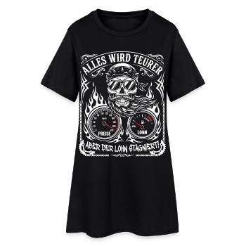 Everything is getting more expensive, but wages are stagnating - Women’s T-Shirt Dress - black - Front