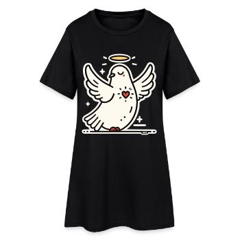 Friedens Taube Heilender Herz - Robe T-shirt Femme - noir - Devant
