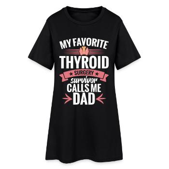  Post Thyroid Surgery Recovery Thyroid Removal - Women’s T-Shirt Dress - black - Front