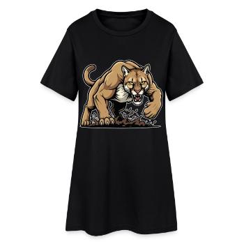 Cougar Lion des Montagnes Sauvage Mascotte - Robe T-shirt Femme - noir - Devant