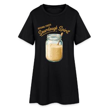 Pain au levain Spirit Pain Pâtissier Pain Levain - Robe T-shirt Femme - noir - Devant