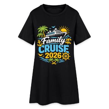 Croisière en famille 2026 - Robe T-shirt Femme - noir - Devant