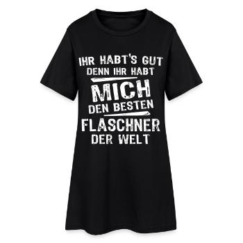 Plombier - Robe T-shirt Femme - noir - Devant