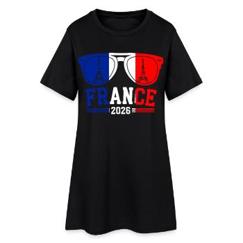 Lunettes de la Tour Eiffel France 2026 - Robe T-shirt Femme - noir - Devant
