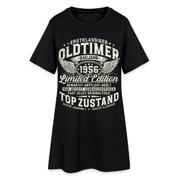 1956 Oldtimer 70 Geburtstag Geschenk Retro - Frauen T-Shirt-Kleid - Schwarz - Vorne