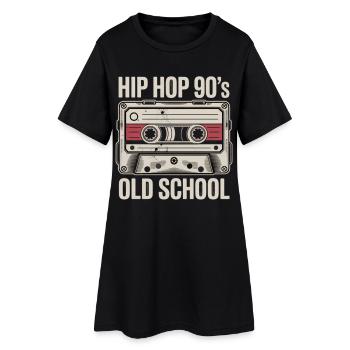 Cassette hip-hop des années 90 à l’ancienne - Robe T-shirt Femme - noir - Devant