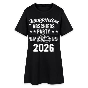 Enterrement de vie de garçon 2026 | Entrez votre nom - Robe T-shirt Femme - noir - Devant