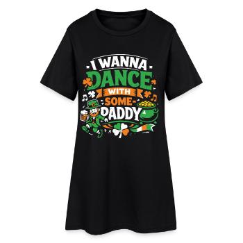 Je veux danser avec Some-Paddy | La Saint-Patrick - Robe T-shirt Femme - noir - Devant