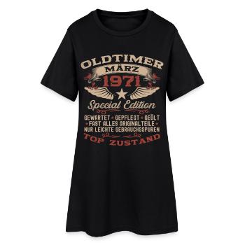 55. Geburtstag Geschenk Mann Oldtimer März 1971 - Frauen T-Shirt-Kleid - Schwarz - Vorne