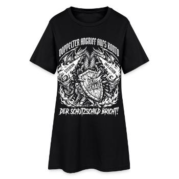 Doppelter Angriff Aufs Konto - Frauen T-Shirt-Kleid - Schwarz - Vorne