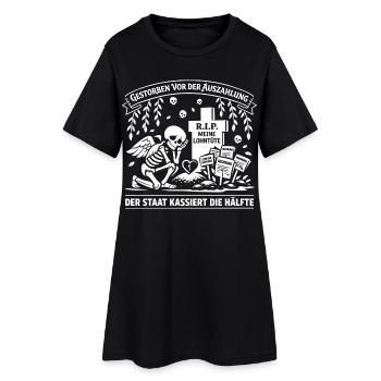 Décédé avant le paiement - Robe T-shirt Femme - noir - Devant